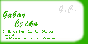 gabor cziko business card